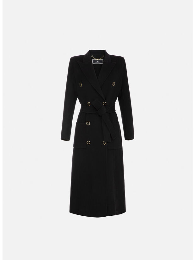 CAPPOTTO DOPPIOPETTO IN PURA LANA, 110 NERO, large
