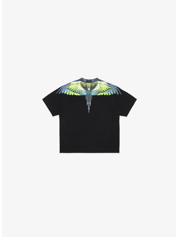 T-SHIRT ICON WINGS BASIC, 1050 BLACK LIGHT GREEN, small