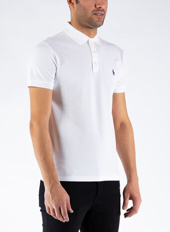 POLO A MANICHE CORTE, WHITE, small