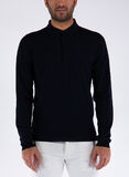 POLO A MANICHE LUNGHE, BLU, thumb