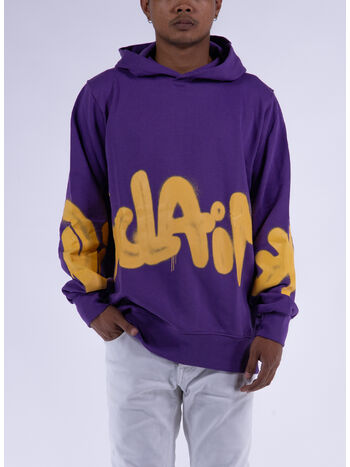 FELPA CON CAPPUCCIO BIG LOGO, VIOLA, small