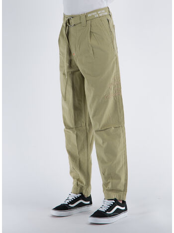 PANTALONE TONE ON TONE SLOGAN E KAMON, BEIGE BEIGE, small