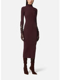 ABITO IN MAGLIA A COSTINE CON TASCHINO, EA4 MERLOT, thumb