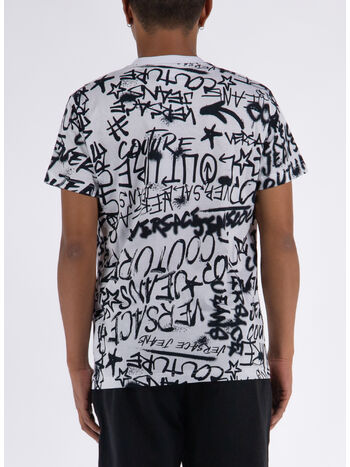 T-SHIRT PRINT ALL OVER GRAFFITI, 003 WHITE, small