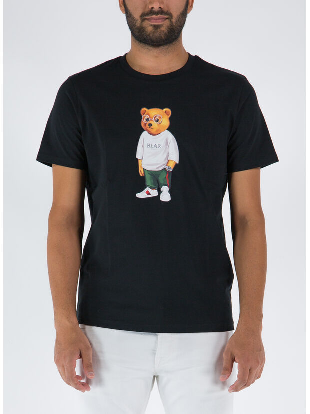 T-SHIRT CON STAMPA, BLACK, large