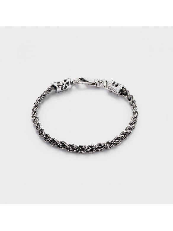 BRACCIALE TINY BRAIDED, SILVER, medium