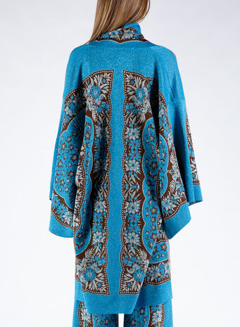 CARDIGAN KIMONO FANTASIA, CH010TURQUOISEFOULAR, small