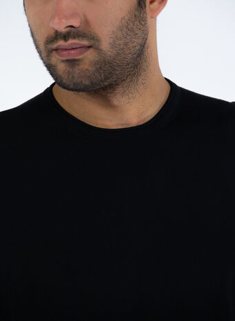 MAGLIA CON GIROCOLLO, NERO, small