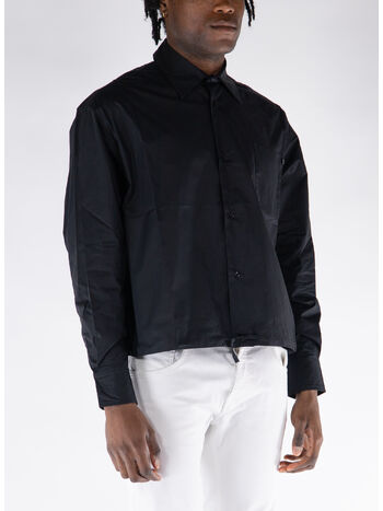 CAMICIA IN POPELINE, 110 BLACK, small
