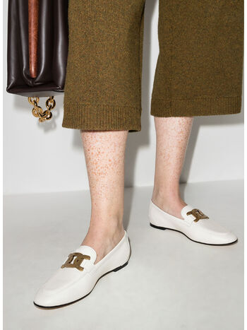 MOCASSINO KATE IN PELLE, B001 BIANCO, small