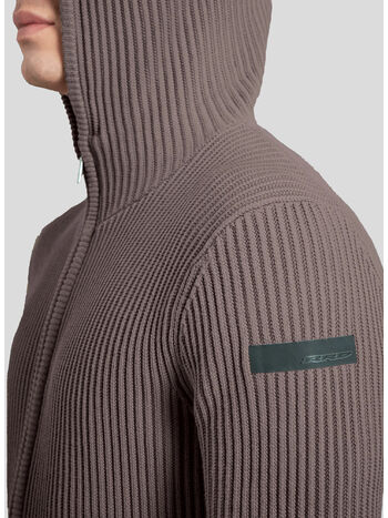 MAGLIONE CON CAPPUCCIO ZIP, 84 SABBIA, small