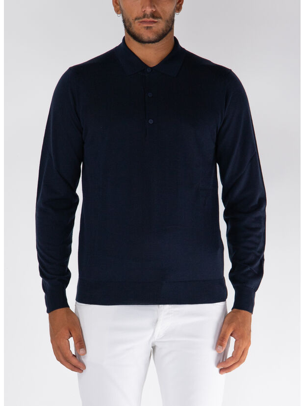 MAGLIONE REY WOOL MERINO BLEND, ARS BLUE DEPTH, large