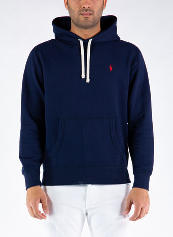 FELPA CON CAPPUCCIO FLEECE, CRUISENAVY, small