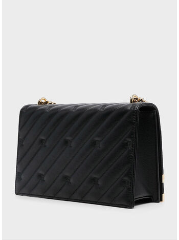 BORSA GRANDE MATELASSÉ CON TRACOLLA, 110 NERO, small