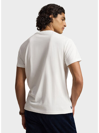 T-SHIRT LOGO IN COTONE, WHITE, small