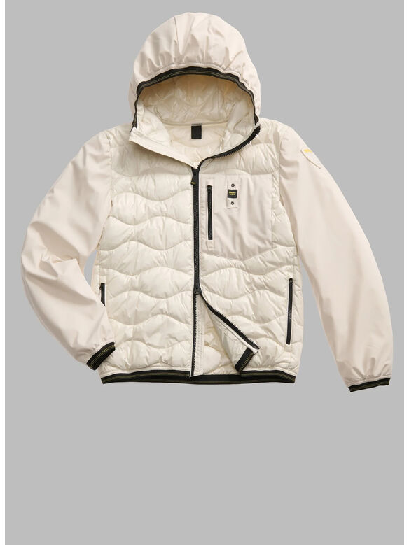 PIUMINO CON IMBOTTITURA MISTA ALBERT, 129 WHITE 129, medium