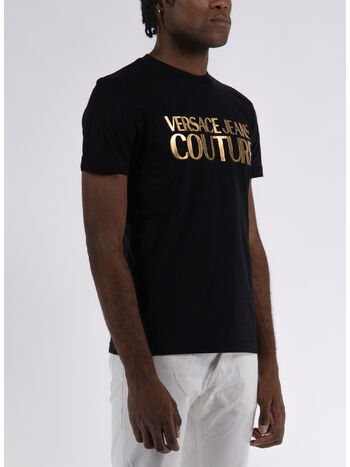T-SHIRT LOGO V-EMBLEM, G89 BLACK/GOLD, small