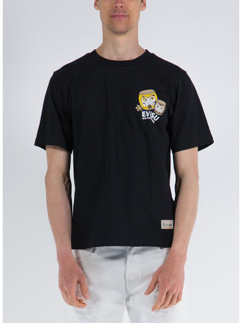 T-SHIRT WADAIKO DARUMA BRO PRINTED SS TEE, BLACK BLACK, small