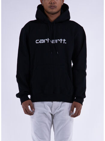 FELPA HOODED, 0D2XX BLACK/WHITE, small