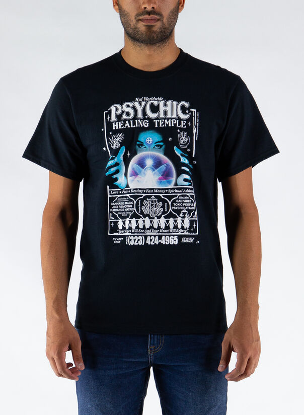 HUF T-SHIRT PSYCHIC TEMPLE Black 