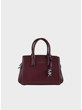 BORSA A TRACOLLA LAILA EXTRA SMALL IN PELLE COLORBLOCK, 610 OXBLOOD, small