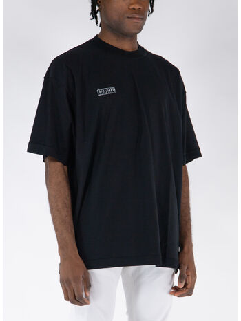 T-SHIRT INSIDE-OUT EMBROIDERED LOGO, BLACK, small