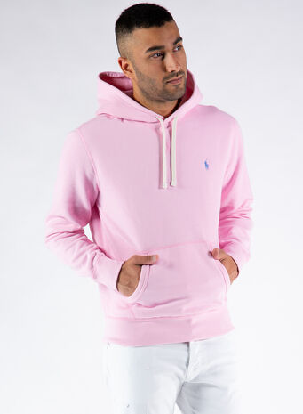 FELPA CON CAPPUCCIO FLEECE, CARMELPINK, small