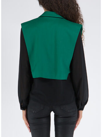 GIACCA GILET GREEN, 0369 GREEN, small