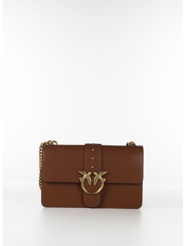 BORSA LOVE ONE CLASSIC, L48Q CUOIO/ANTIQUE GOLD, large