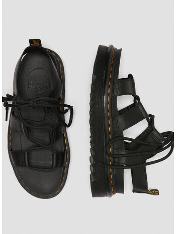 SANDALI NARTILLA DI PELLE CON LACCI, BLACK, small