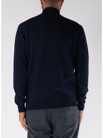 MAGLIONE A COLLO ALTO CON MEZZA ZIP, W6K5.00038 BLU, small
