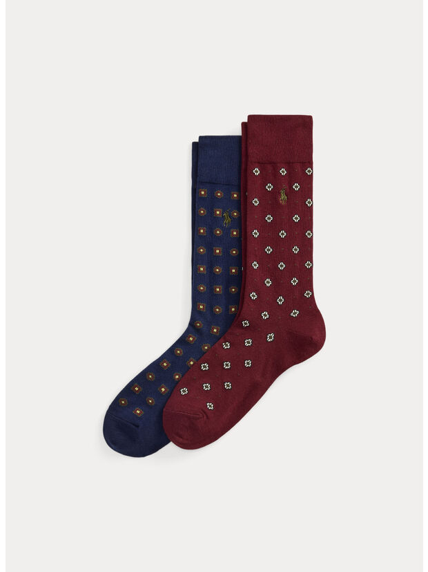 CALZINI 2P, NAVY WINE, large