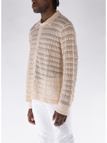 CAMICIA IN MAGLIA YASU, CREAM KNIT, small