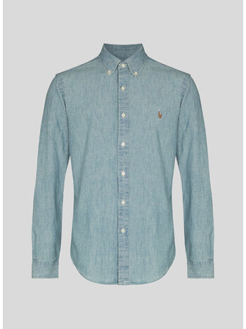 CAMICIA IN DENIM CHAMBRAY, CHAMBRAY, small