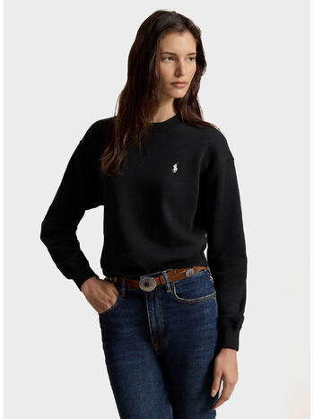 FELPA RICAMATA, POLO BLACK, small
