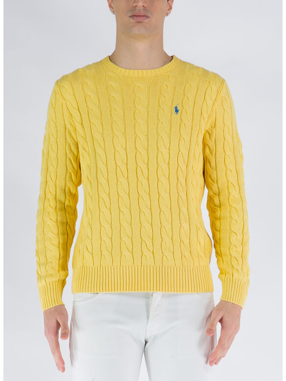 MAGLIONE A TRECCIA, EMPIRE YELLOW , medium