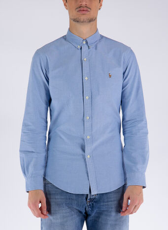 CAMICIA OXFORD, 007BLUE, small