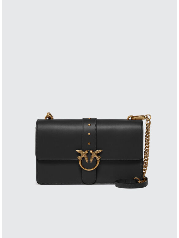 BORSA LOVE ONE CLASSIC ST. SMALL, Z99Q NERO-ANTIQUE GOLD, medium