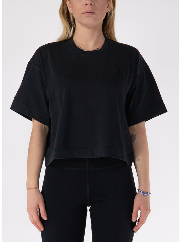 T-SHIRT CROP, 11OK HEAVY CO BLACK, medium