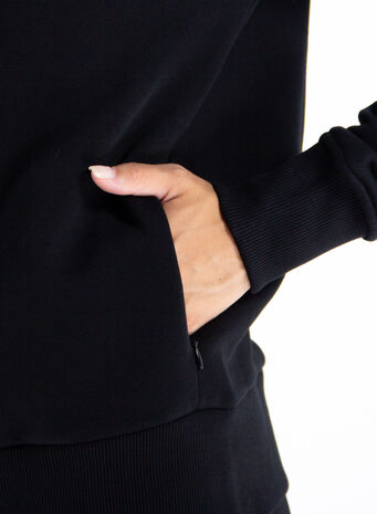 FELPA CON ZIP E CAPPUCCIO, G89, small