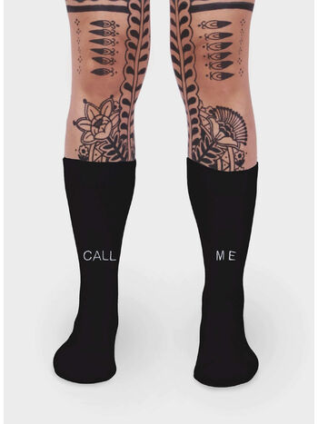 CALZINO CALL ME, BLACK, small