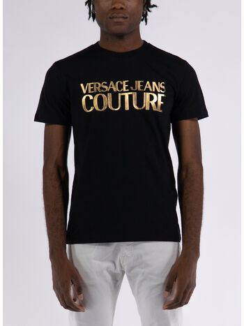 T-SHIRT LOGO V-EMBLEM, G89 BLACK/GOLD, small
