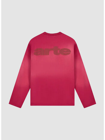 T-SHIRT FADEOUT LONGSLEEVE, 602 BORDEAUX, small