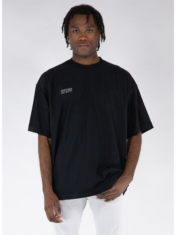 T-SHIRT INSIDE-OUT EMBROIDERED LOGO, BLACK, small