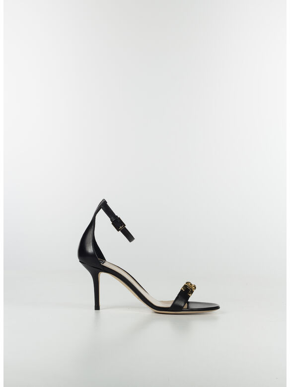 SCARPA SANDALO TACCO SOTTILE, 110 NERO, medium