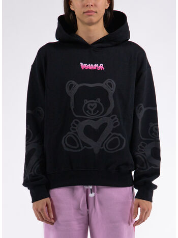FELPA HOODIE BEAR, NERO, small