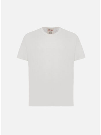 T-SHIRT IN LINO ECSTASEA, 00032H 01N WHITE, small
