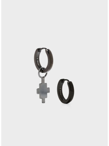 ORECCHINI CROSS PENDENTE, 1000 BLACK, small