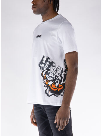 T-SHIRT STAMPATA, BIANCO, small