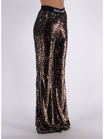 PANTALONE LOGO TAPE SEQUINS FLARE, , small